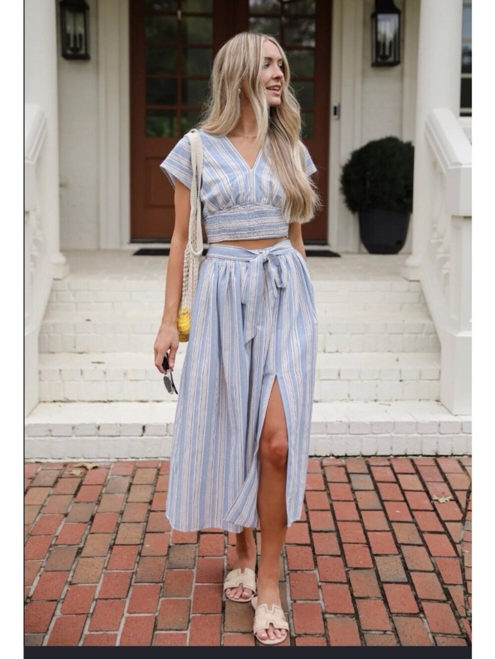 Hudson gray SKIRT AND CROP TOP SET OF 2 PIECES Size S Open And Side Legs
